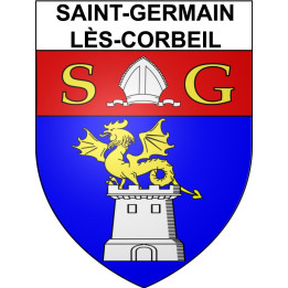 Saint-Germain-lès-Corbeil 91 ville Stickers blason autocollant adhésif
