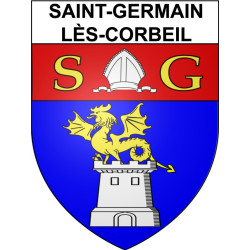 Pegatinas escudo de armas de Saint-Germain-lès-Corbeil adhesivo de la etiqueta engomada