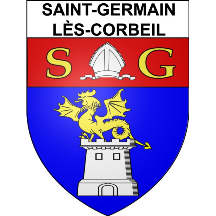 Saint-Germain-lès-Corbeil 91 ville Stickers blason autocollant adhésif