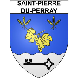 Pegatinas escudo de armas de Saint-Pierre-du-Perray adhesivo de la etiqueta engomada