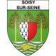 Soisy-sur-Seine Sticker wappen, gelsenkirchen, augsburg, klebender aufkleber