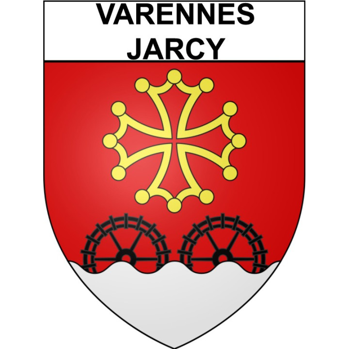 Stickers coat of arms Varennes-Jarcy adhesive sticker