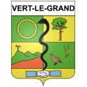 Pegatinas escudo de armas de Vert-le-Grand adhesivo de la etiqueta engomada