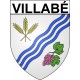 Stickers coat of arms Villabé adhesive sticker