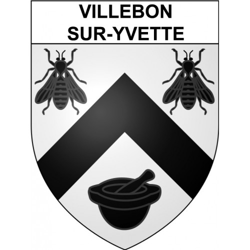 Pegatinas escudo de armas de Villebon-sur-Yvette adhesivo de la etiqueta engomada