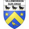 Pegatinas escudo de armas de Villemoisson-sur-Orge adhesivo de la etiqueta engomada
