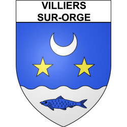 Pegatinas escudo de armas de Villiers-sur-Orge adhesivo de la etiqueta engomada