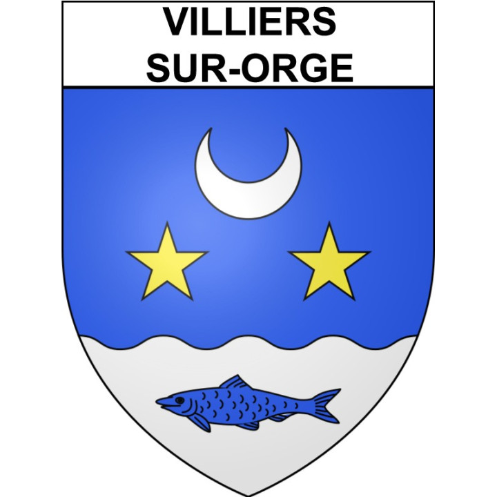 Villiers-sur-Orge Sticker wappen, gelsenkirchen, augsburg, klebender aufkleber