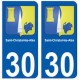 30 Saint-Christol-lès-Alès blason ville autocollant plaque stickers