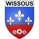 Pegatinas escudo de armas de Wissous adhesivo de la etiqueta engomada