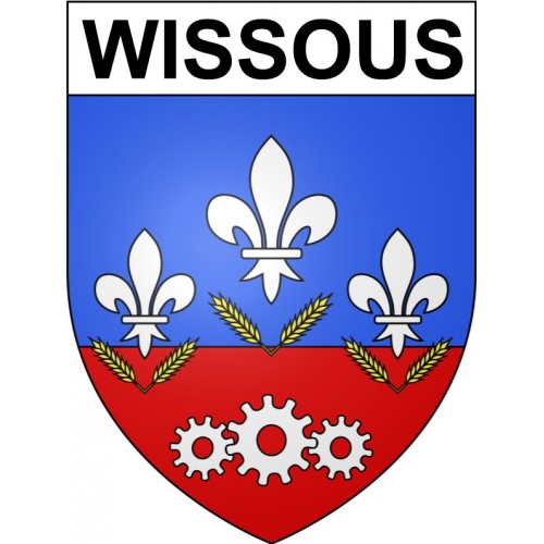 Wissous Sticker wappen, gelsenkirchen, augsburg, klebender aufkleber