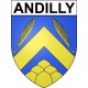 Andilly 95 ville Stickers blason autocollant adhésif