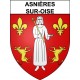 Asnières-sur-Oise 95 ville Stickers blason autocollant adhésif