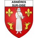 Pegatinas escudo de armas de Asnières-sur-Oise adhesivo de la etiqueta engomada