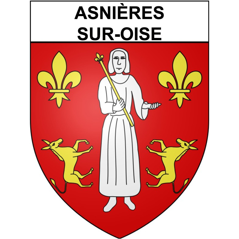 Asnières-sur-Oise Sticker wappen, gelsenkirchen, augsburg, klebender aufkleber