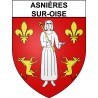 Asnières-sur-Oise 95 ville Stickers blason autocollant adhésif
