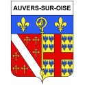 Pegatinas escudo de armas de Auvers-sur-Oise adhesivo de la etiqueta engomada