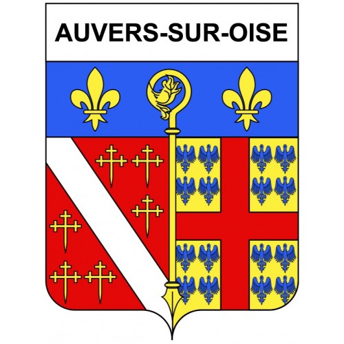 Auvers-sur-Oise Sticker wappen, gelsenkirchen, augsburg, klebender aufkleber