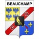 Beauchamp 95 ville Stickers blason autocollant adhésif
