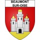 Pegatinas escudo de armas de Beaumont-sur-Oise adhesivo de la etiqueta engomada