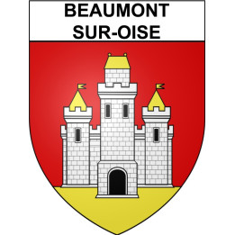 Pegatinas escudo de armas de Beaumont-sur-Oise adhesivo de la etiqueta engomada