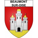 Pegatinas escudo de armas de Beaumont-sur-Oise adhesivo de la etiqueta engomada