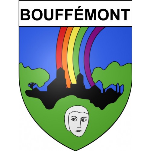 Pegatinas escudo de armas de Bouffémont adhesivo de la etiqueta engomada