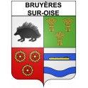 Stickers coat of arms Bruyères-sur-Oise adhesive sticker