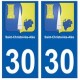 30 Saint-Christol-lès-Alès blason ville autocollant plaque stickers