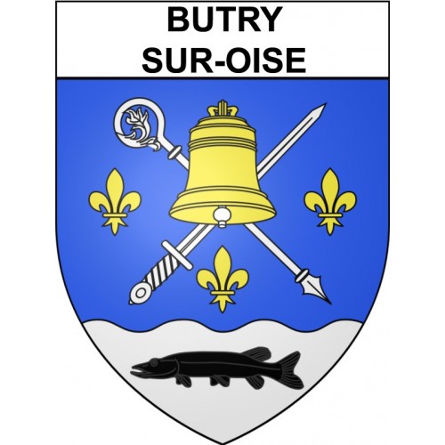 Stickers coat of arms Butry-sur-Oise adhesive sticker