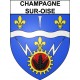 Stickers coat of arms Champagne-sur-Oise adhesive sticker