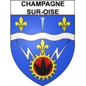 Pegatinas escudo de armas de Champagne-sur-Oise adhesivo de la etiqueta engomada