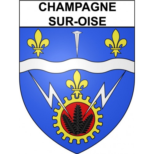 Stickers coat of arms Champagne-sur-Oise adhesive sticker