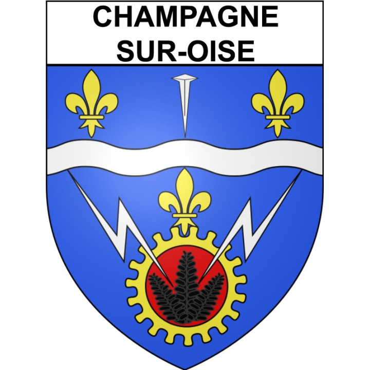 Champagne-sur-Oise 95 ville Stickers blason autocollant adhésif