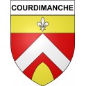 Pegatinas escudo de armas de Courdimanche adhesivo de la etiqueta engomada