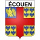 Pegatinas escudo de armas de écouen adhesivo de la etiqueta engomada