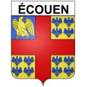Pegatinas escudo de armas de écouen adhesivo de la etiqueta engomada