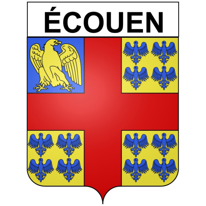 Pegatinas escudo de armas de écouen adhesivo de la etiqueta engomada
