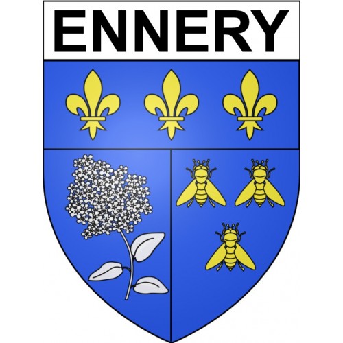 Pegatinas escudo de armas de Ennery adhesivo de la etiqueta engomada
