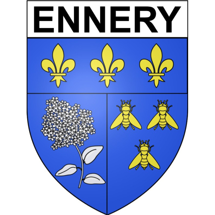 Ennery 95 ville Stickers blason autocollant adhésif