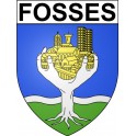 Fosses 95 ville Stickers blason autocollant adhésif