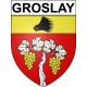 Pegatinas escudo de armas de Groslay adhesivo de la etiqueta engomada