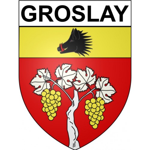 Stickers coat of arms Groslay adhesive sticker