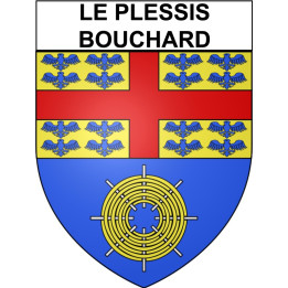 Pegatinas escudo de armas de Le Plessis-Bouchard adhesivo de la etiqueta engomada