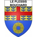 Le Plessis-Bouchard Sticker wappen, gelsenkirchen, augsburg, klebender aufkleber