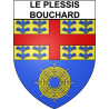 Le Plessis-Bouchard Sticker wappen, gelsenkirchen, augsburg, klebender aufkleber