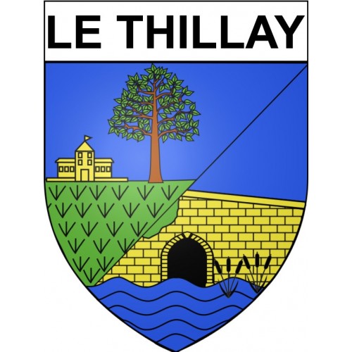 Le Thillay 95 ville Stickers blason autocollant adhésif