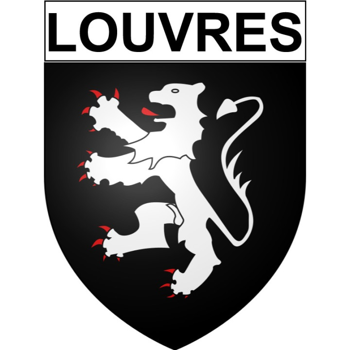 Louvres 95 ville Stickers blason autocollant adhésif