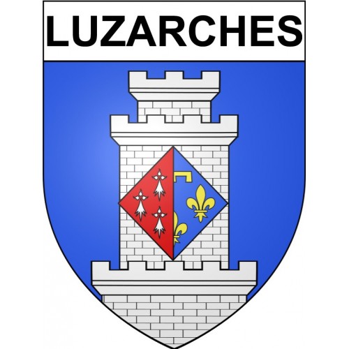 Luzarches 95 ville Stickers blason autocollant adhésif