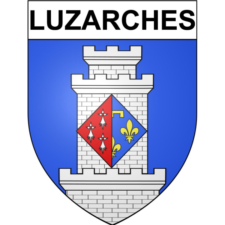 Luzarches 95 ville Stickers blason autocollant adhésif